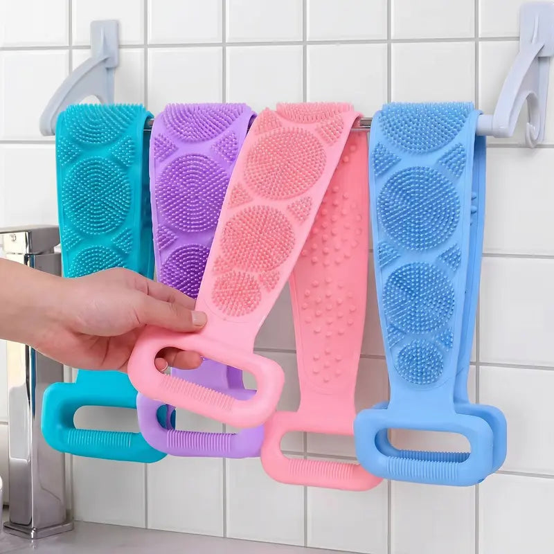 ClearBack reusable silicone back scrubber, easy to rinse and hang dry
