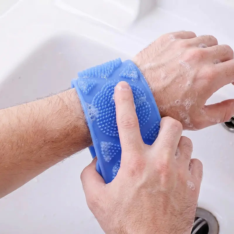 ClearBack silicone back scrubber — reaches your entire back without contorting